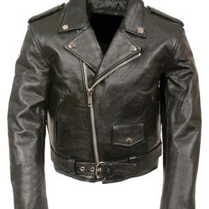 Real Leather Toddler XL Biker Jacket